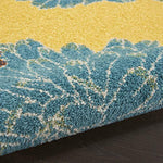 Nourison Allur Yellow Multicolor 4' x 6' Area Rug, Modern, Floral, Bed Room, Living Room, Dining Room, Kitchen, Easy Cleaning, Non Shedding (4x6)