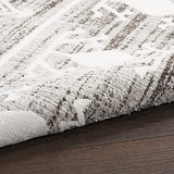 Nourison Asilah Grey/Ivory 2'2" x 8'2" Area Rug, Modern, Moroccan, Easy Cleaning, Non Shedding, Bed Room, Living Room, Dining Room, Kitchen, (8' x Runner)