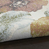 Nourison Trance Floral Ivory/Multi 3'11" x 5'11" Area -Rug, Easy -Cleaning, Non Shedding, Bed Room, Living Room, Dining Room, Kitchen (4x6)