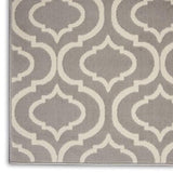 Nourison Jubilant Trellis Grey 5'3" x 7'3" Area -Rug, Easy -Cleaning, Non Shedding, Bed Room, Living Room, Dining Room, Kitchen (5x7)