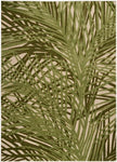 Nourison Aloha Ivory Green 3'6" x 5'6" Area Rug, Easy Clean, Non Shedding, Bed Room, Living Room, Dining Room, Kitchen (4' x 6')