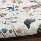 Nourison Washables Floral Ivory Multi 3' x 5' Area Rug, Easy Clean, Non Shedding, Bed Room, Living Room, Dining Room, Kitchen (3x5)