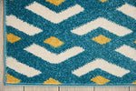 Nourison Harper Contemporary Blue 2'2'' x 3'9'' Area-Rug, Easy-Cleaning, Non Shedding, Bed Room, Living Room, Dining Room, Kitchen (2x4)
