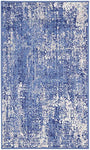 Nourison Whimsicle Blue Ivory 3' x 5' Area Rug, Atristic, Contemporary, Easy-Cleaning, Non-Shedding, Bed Room, Living Room, Dining Room, Kitchen, (3'x 5')