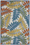 Nourison Aloha Indoor/Outdoor Tropical Botanical Ivory/Multi 2'8" x 4' Area Rug, (3' x4')