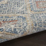 Nourison Concerto Vintage Blue/Ivory 2'2" x 7'6" Area -Rug, Easy -Cleaning, Non Shedding, Bed Room, Living Room, Dining Room, Kitchen (2x8)