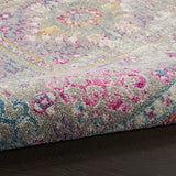 Nourison Passion Bohemian Grey/Multi 3'9" x 5'9" Area -Rug, Easy -Cleaning, Non Shedding, Bed Room, Living Room, Dining Room, Kitchen (4x6)