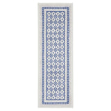 Nourison Whimsicle Geometric Ivory Blue 2' x 6' Area Rug, Easy Cleaning, Non Shedding, Bed Room, Living Room, Dining Room, Kitchen (2x6)