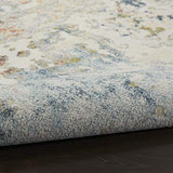 Nourison Trance Abstract Ivory/Multi 3'11" x 5'11" Area -Rug, Easy -Cleaning, Non Shedding, Bed Room, Living Room, Dining Room, Kitchen (4x6)