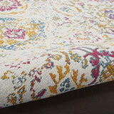 Nourison Damask Bohemian Multicolor 2'3" x 7'6" Area Rug, Easy Cleaning, Non Shedding, Bed Room, Living Room, Dining Room, Kitchen (2x8)