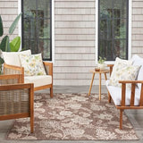 Nourison Garden Oasis Indoor/Outdoor Mocha 5' x 7' Area Rug, Easy-Cleaning, Non Shedding, Bed Room, Living Room, Dining Room, Backyard, Deck, Patio (5x7)