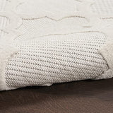 Nourison Easy Care Moroccan Ivory/White 5' x 7' Area Rug, Trellis, Easy Cleaning, Non Shedding, Bed Room, Living Room, Dining Room, Backyard, Deck, Patio (5x7)