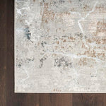Nourison Glam Modern Grey Multicolor 2'3" x 7'6" Area -rug, Easy -cleaning, Non Shedding, Bed Room, Living Room, Dining Room, Kitchen (2x8)