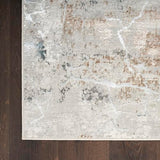 Nourison Glam Modern Grey Multicolor 2'3" x 7'6" Area -rug, Easy -cleaning, Non Shedding, Bed Room, Living Room, Dining Room, Kitchen (2x8)