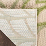 Nourison Aloha Indoor/Outdoor Ivory Green 2' x 6' Area Rug, Easy Cleaning, Non-Shedding, Bed Room, Living Room, Dining Room, Backyard, Patio, Deck (2x6)