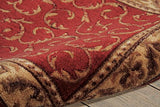 Nourison Somerset Floral Red 2' x 5'9" Area Rug, Easy Cleaning, Non Shedding, Bed Room, Living Room, Dining Room, Kitchen (2x6)