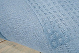 Nourison Westport Solid Blue 2.6-Feet by 4.0-Feet 100% Wool Area Rug