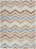 Nourison Elation Abstract Ivory Multicolor 2'3" x 7'6" Area -Rug, Easy -Cleaning, Non Shedding, Bed Room, Living Room, Dining Room, Kitchen (2x7)