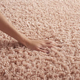 Nourison Malibu Shag Blush 2'2" x 7'6" Area Rug, Easy Clean, Non Shedding, Bed Room, Living Room, Dining Room, Kitchen (2x7)