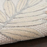 Nourison Aloha Indoor/Outdoor Blue Mocha 3'6" x 5'6" Area Rug, Easy Cleaning, Non Shedding, Bed Room, Living Room, Dining Room, Backyard, Deck, Patio (4x6)