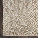 Nourison Solace Modern Animal Print Ivory Beige 2'3" x 7'3" Area Rug, Easy Cleaning, Non Shedding, Bed Room, Living Room, Dining Room, Kitchen, (7' Runner)