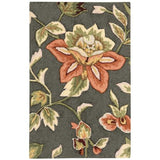 Nourison Fantasy Floral Grey 1'9'' x 2'9'' Area-Rug, Easy-Cleaning, Non Shedding, Bed Room, Living Room, Dining Room, Kitchen (2x3)