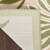 Nourison Aloha 4' x 6' Ivory Green Fabric Outdoor Area Rug (4' x 6')