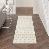 Nourison Grafix Farmhouse Ivory Beige 2'3" x 7'6" Area -Rug, Easy -Cleaning, Non Shedding, Bed Room, Living Room, Dining Room, Kitchen (2x8)