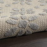 Nourison Palamos Indoor-Outdoor Cream 7'10" x 9'10" Area Rug, Easy Cleaning, Non Shedding, Bed Room, Living Room, Dining Room, Backyard, Deck, Patio (8x10)