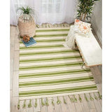 Nourison Solano Bohemian Ivory/Green 2'2" x 7'6" Area -Rug, Easy -Cleaning, Non Shedding, Bed Room, Living Room, Dining Room, Kitchen (2x8)