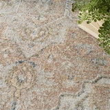 Nourison Aloha Indoor/Outdoor Ivory/Navy 2'8" x 4' Area Rug, Easy Cleaning, Non Shedding, Bed Room, Living Room, Dining Room, Backyard, Deck, Patio (3x4)