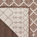 Nourison Positano 4' x 6' Indoor/Outdoor Area Rug, Brown, Modern, Geometric Pattern, Easy Cleaning, Non Shedding, Bedroom, Living Room, Dining Room, Deck, Backyard, Patio