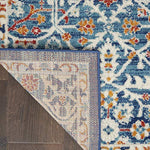 Nourison Passion Bohemian Blue/Multicolor 2'2" x 7'6" Area Rug, Easy-Cleaning, Non Shedding, Bed Room, Living Room, Dining Room, Kitchen (2x8)
