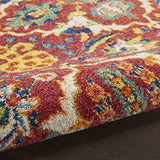 Nourison Allur Traditional Red Multicolor 5'3" x 7'3" Area -Rug, Easy -Cleaning, Non Shedding, Bed Room, Living Room, Dining Room, Kitchen (5x7)
