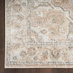 Nourison Astra Machine Washable 5'3" x 7' Beige Vintage Indoor Rug