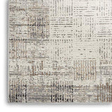 Nourison Elation Abstract Ivory Grey 4' x 6' Area Rug, Easy Cleaning, Non Shedding, Bed Room, Living Room, Dining Room, Kitchen (4x6)