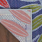 Nourison Aloha Indoor-Outdoor Navy Multicolor 2' x 6' Area Rug, Easy Cleaning, Non Shedding, Bed Room, Living Room, Dining Room, Backyard, Deck, Patio (2x6)