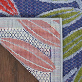 Nourison Aloha Indoor-Outdoor Navy Multicolor 2' x 6' Area Rug, Easy Cleaning, Non Shedding, Bed Room, Living Room, Dining Room, Backyard, Deck, Patio (2x6)