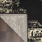 Nourison Grafix Black 3' x 5' Area -Rug, Easy -Cleaning, Non Shedding, Bed Room, Living Room, Dining Room, Kitchen (3x5)
