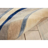 Nourison Somerset Striped Ivory/Blue 2' x 2'9' Area-Rug, Easy-Cleaning, Non Shedding, Bed Room, Living Room, Dining Room, Kitchen (2x3)