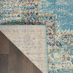 Nourison Passion Light Blue 1'10" x 6' Area -Rug, Boho, Traditional, Easy -Cleaning, Non Shedding, Bed Room, Living Room, Hallway, (6' Runner)