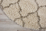 Nourison Amore Bohemian Cream 3'11" x ROUND Area -Rug, Easy -Cleaning, Non Shedding, Bed Room, Living Room, Dining Room, Kitchen (4 Round)