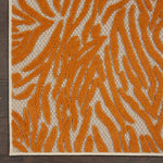 Nourison Aloha Indoor/Outdoor Orange 2'8" x 4' Area -rug, Easy -cleaning, Non Shedding, Bed Room, Living Room, Dining Room, Deck, Backyard, Patio (3x4)