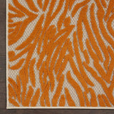 Nourison Aloha Indoor/Outdoor Orange 2'8" x 4' Area -rug, Easy -cleaning, Non Shedding, Bed Room, Living Room, Dining Room, Deck, Backyard, Patio (3x4)