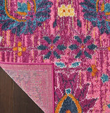 Nourison Passion Fuchsia 2'2" x 10' Area -Rug, Boho, Moroccan, Bed Room, Living Room, Dining Room, Kitchen, Easy -Cleaning, Non Shedding, (10' Runner)