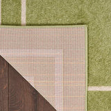 Nourison Essentials 60' x Square Contemporary Indoor/Outdoor Rug in Green Ivory