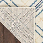 Nourison Jubilant Farmhouse Ivory Navy 2' x 4' Area -rug, Easy -cleaning, Non Shedding, Bed Room, Living Room, Dining Room, Kitchen (2x4)