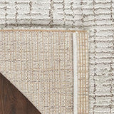 Nourison Santa Cruz Abstract Silver 2'2" x 7'6 Area Rug, Easy Cleaning, Non Shedding, Bed Room, Living Room, Dining Room, Kitchen (2x8)