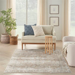 Nourison Aloha Indoor/Outdoor Ivory/Navy 2'8" x 4' Area Rug, Easy Cleaning, Non Shedding, Bed Room, Living Room, Dining Room, Backyard, Deck, Patio (3x4)