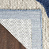 Nourison Aloha 4' x 6' Blue Gray Fabric Contemporary Area Rug (4' x 6')